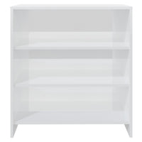 Credenza Bianco Lucido 70x40,5x75 cm in Truciolato 809761