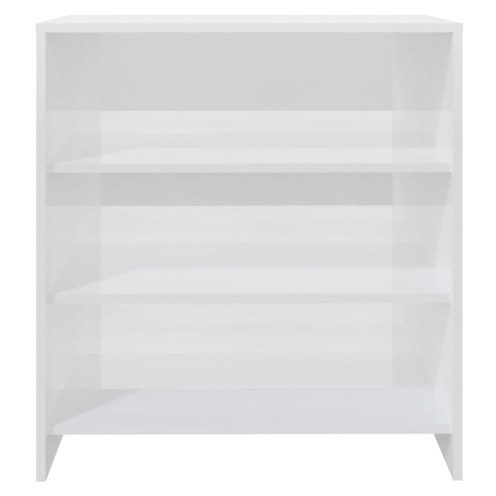 Credenza Bianco Lucido 70x40,5x75 cm in Truciolato 809761