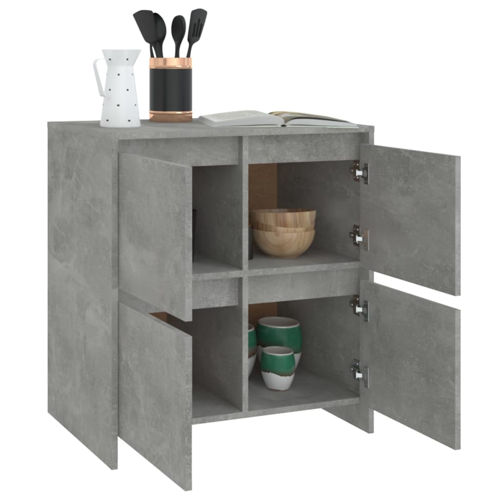 Credenza Grigio Cemento 70x41x75 cm in Truciolato 809768