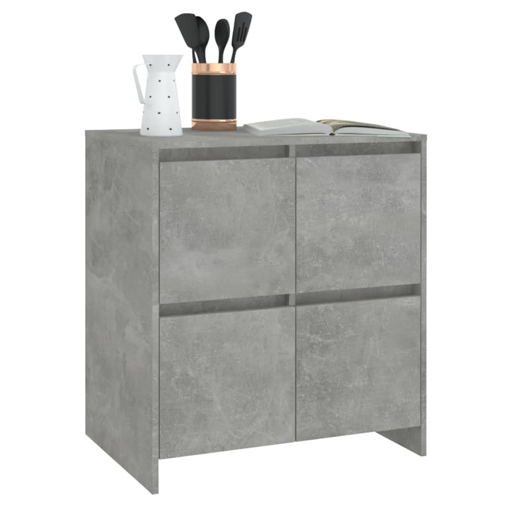 Credenza Grigio Cemento 70x41x75 cm in Truciolato 809768