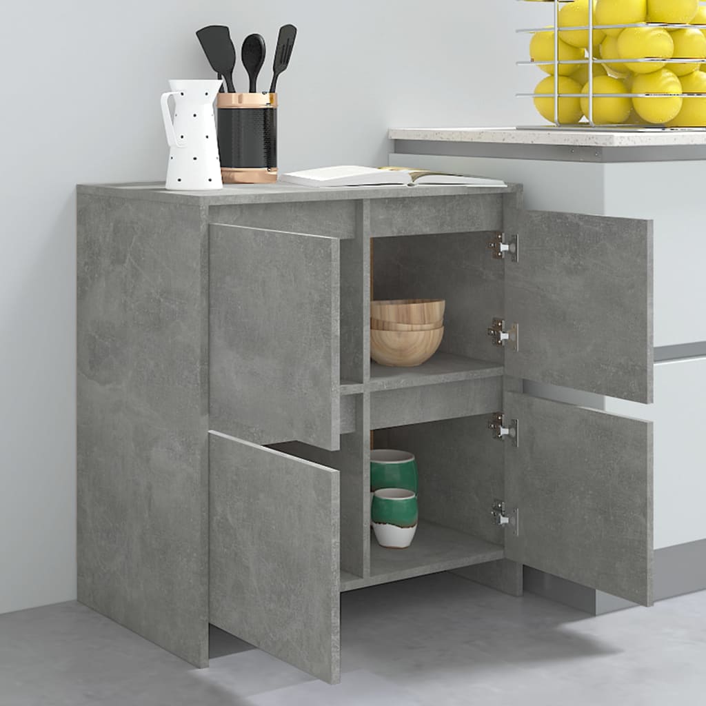 Credenza Grigio Cemento 70x41x75 cm in Truciolato 809768