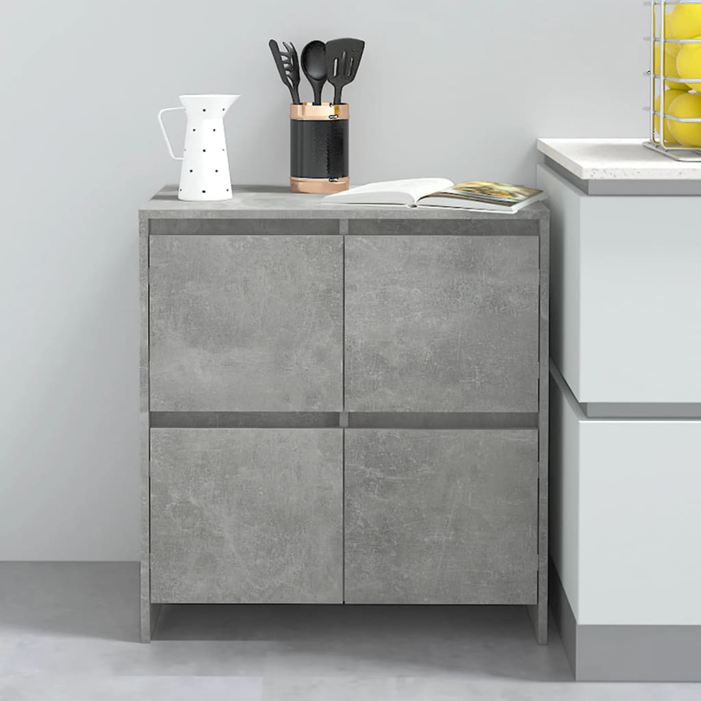 Credenza Grigio Cemento 70x41x75 cm in Truciolato 809768