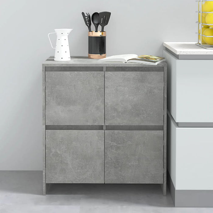 Credenza Grigio Cemento 70x41x75 cm in Truciolato 809768