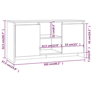 Mobile Porta TV Bianco 102x37,5x52,5 cm in Truciolato cod mxl 12189