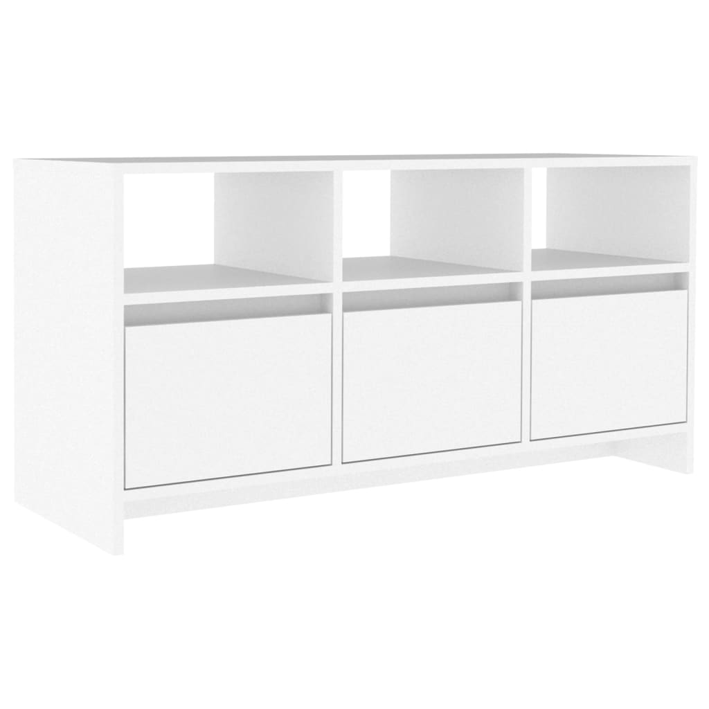 Mobile Porta TV Bianco 102x37,5x52,5 cm in Truciolato 809800