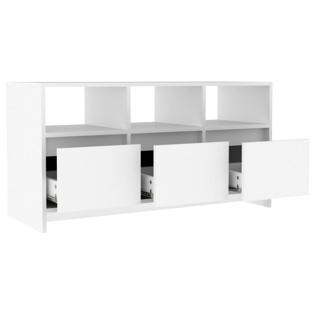 Mobile Porta TV Bianco 102x37,5x52,5 cm in Truciolato 809800