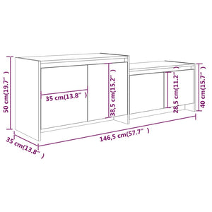 Mobile TV Rovere Sonoma 146,5x35x50 cm in Truciolato