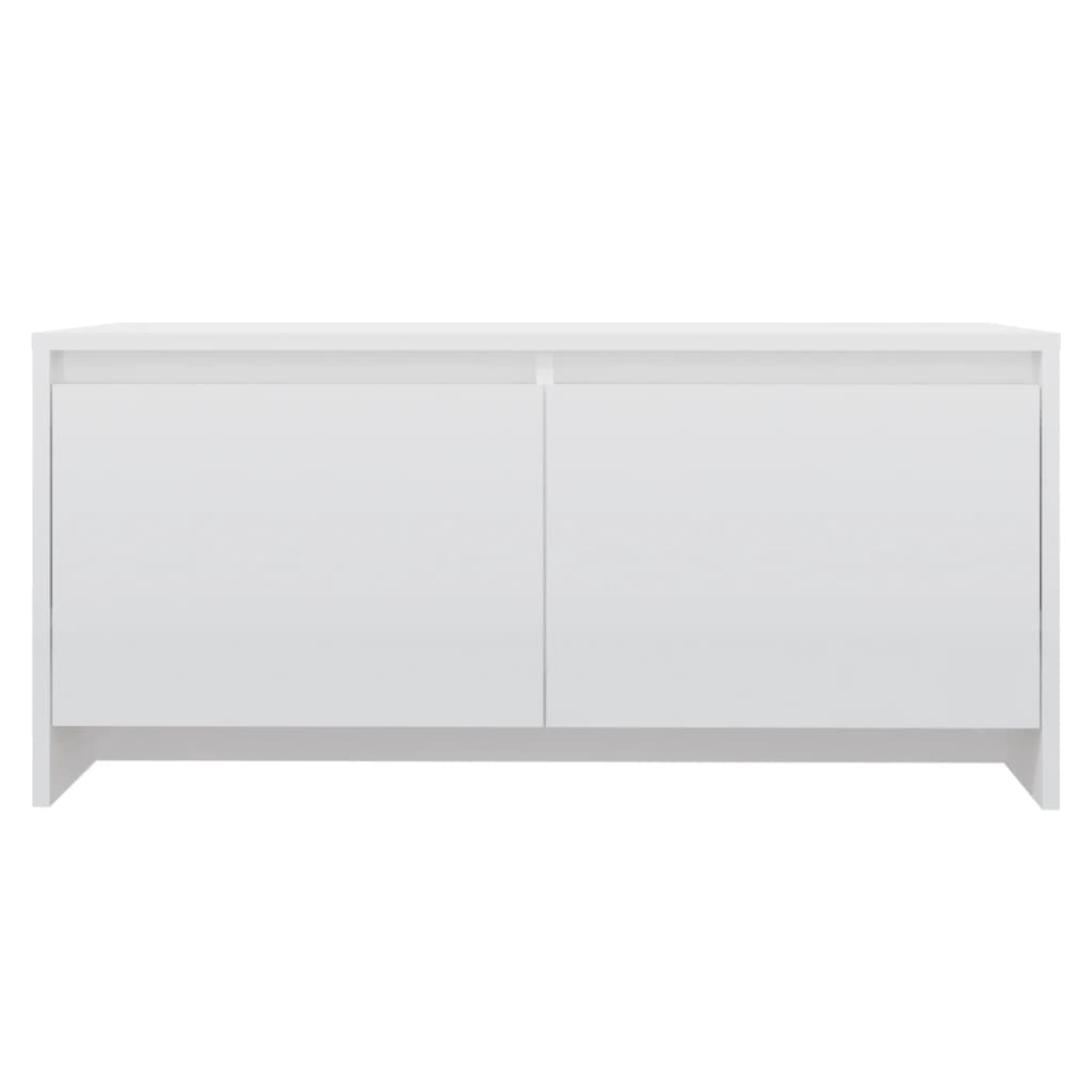 Tavolino da Salotto Bianco Lucido 90x50x41,5 cm in Truciolato cod mxl 15841