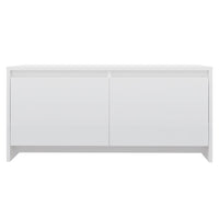 Tavolino da Salotto Bianco Lucido 90x50x41,5 cm in Truciolato cod mxl 15841