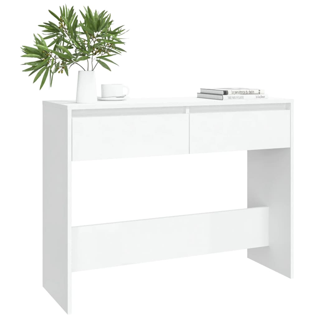 Tavolo Consolle Bianco 100x35x76,5 cm in Truciolato 809836