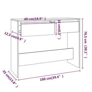 Tavolo Consolle Nero 100x35x76,5 cm in Truciolato cod mxl 63009