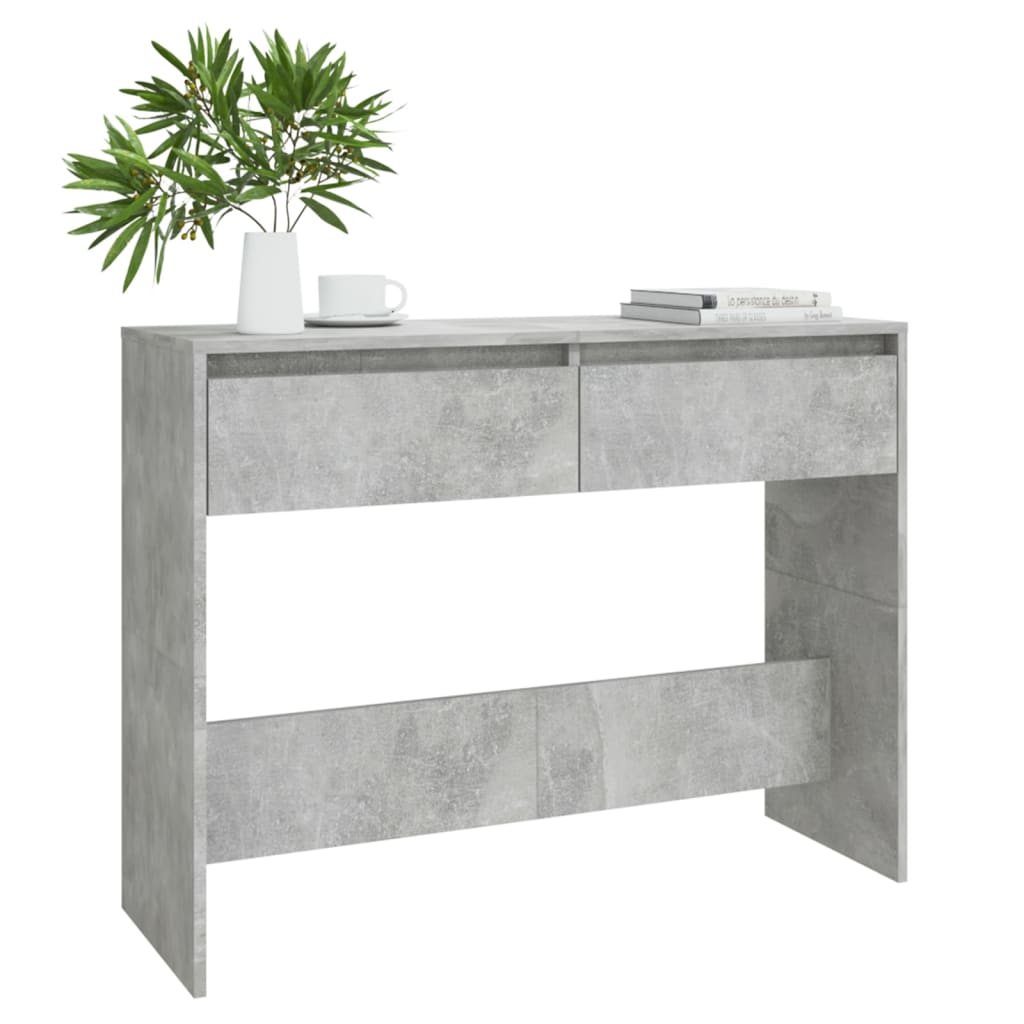 Tavolo Consolle Grigio Cemento 100x35x76,5 cm in Truciolato 809840