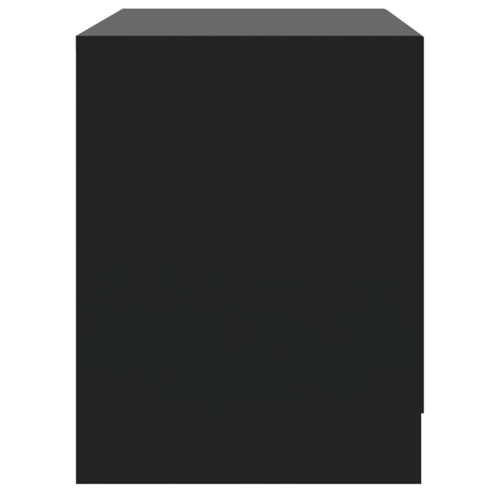 Comodino Nero 45x34,5x44,5 cm in Truciolato 809847