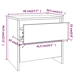 Comodini 2 pz Rovere Sonoma 45x34,5x44,5 cm in Truciolato cod mxl 30468