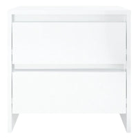 Comodini 2 pz Bianco Lucido 45x34,5x44,5 cm in Truciolato 809858