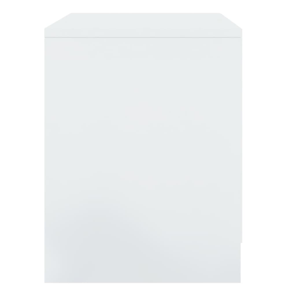 Comodini 2 pz Bianco Lucido 45x34,5x44,5 cm in Truciolato 809858