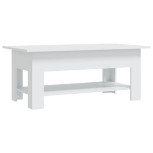 Tavolino da Salotto Bianco 102x55x42 cm in Truciolato 810253