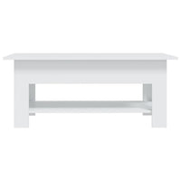 Tavolino da Salotto Bianco 102x55x42 cm in Truciolato 810253