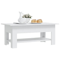 Tavolino da Salotto Bianco 102x55x42 cm in Truciolato 810253