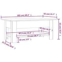 Tavolino da Salotto Bianco 102x55x42 cm in Truciolato 810253