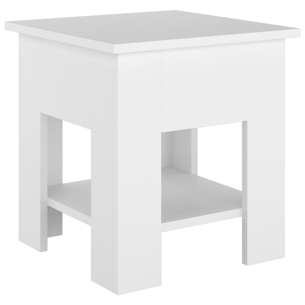 Tavolino da Salotto Bianco 40x40x42 cm in Legno Multistrato cod mxl 24351