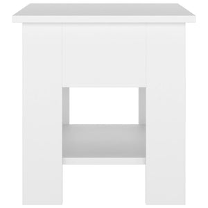 Tavolino da Salotto Bianco 40x40x42 cm in Legno Multistrato cod mxl 24351