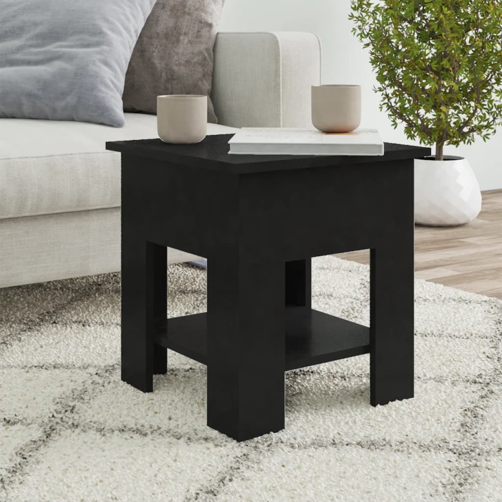 Tavolino da Salotto Nero 40x40x42 cm in Legno Multistrato cod mxl 17865