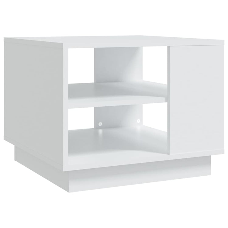 Tavolino da Salotto Bianco 55x55x43 cm in Truciolato