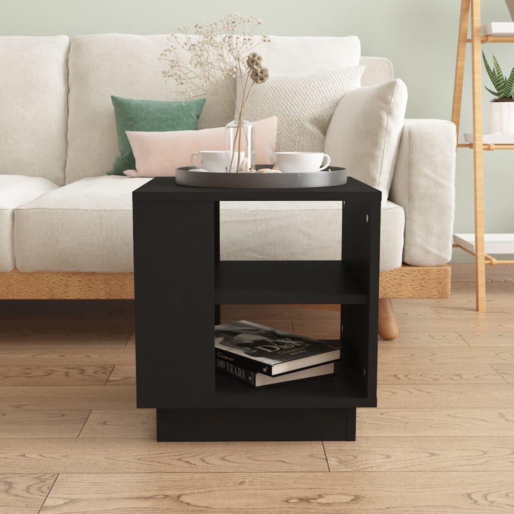 Tavolino da Salotto Nero 40x40x43 cm in Legno Multistrato 810299