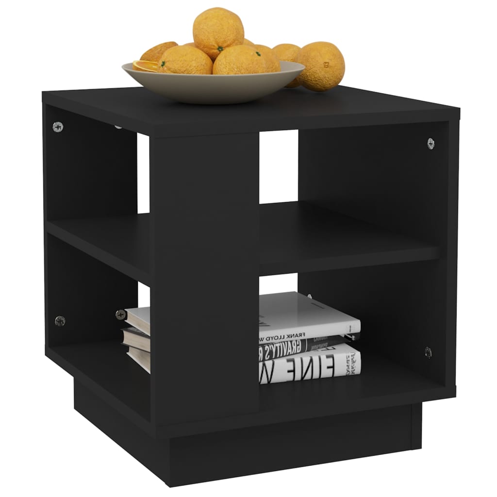 Tavolino da Salotto Nero 40x40x43 cm in Legno Multistrato 810299