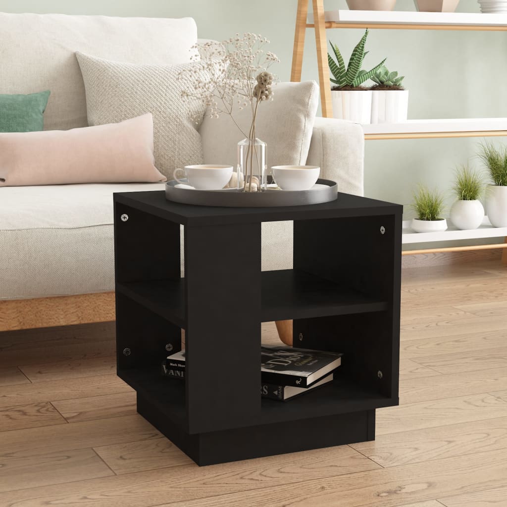 Tavolino da Salotto Nero 40x40x43 cm in Legno Multistrato 810299