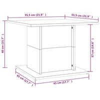 Tavolino da Salotto Nero 55,5x55,5x40 cm in Truciolato cod mxl 16586