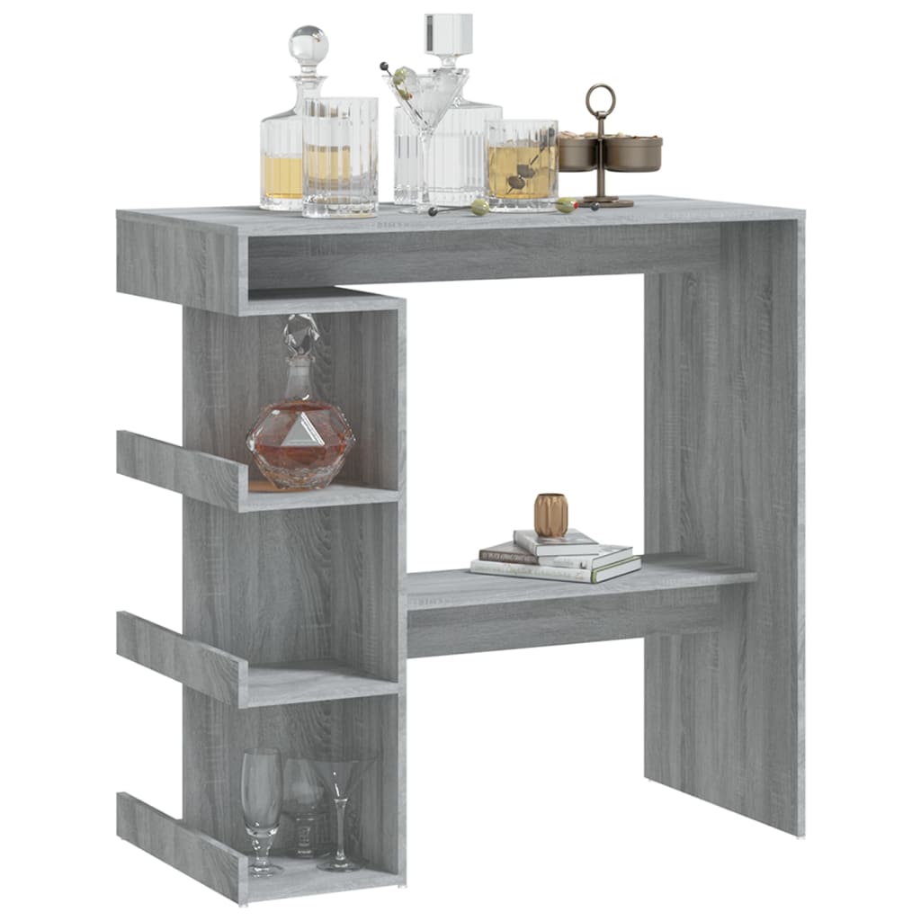 Tavolo Bar con Ripiano Grigio Sonoma 100x50x101,5 cm 812961