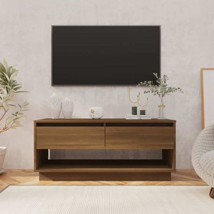 Mobile TV Rovere Marrone 102x41x44 cm in Truciolato