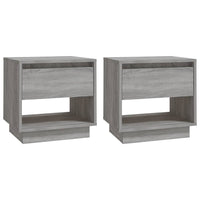 Comodini 2 pz Grigio Sonoma 45x34x44 cm in Truciolato 812984