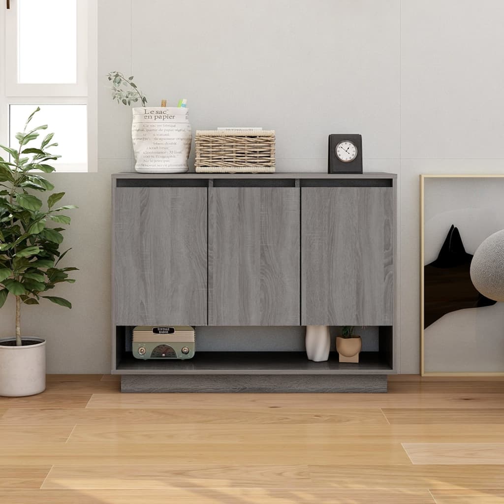 Credenza Grigio Sonoma 97x31x75 cm in Truciolato 812988