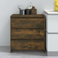 Credenza Rovere Fumo 70x41x75 cm in Truciolato 813005