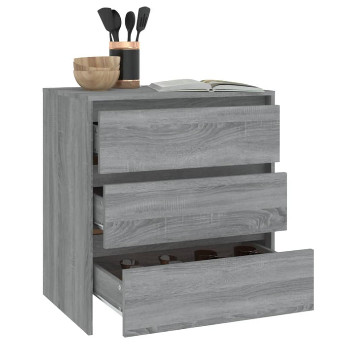 Credenza Grigio Sonoma 70x41x75 cm in Truciolato cod mxl 6995