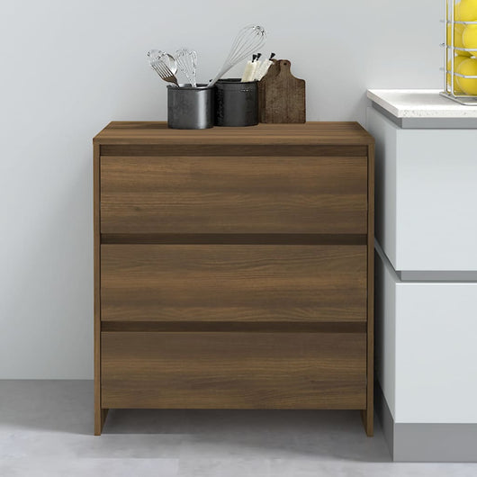 Credenza Rovere Marrone 70x41x75 cm in Truciolato