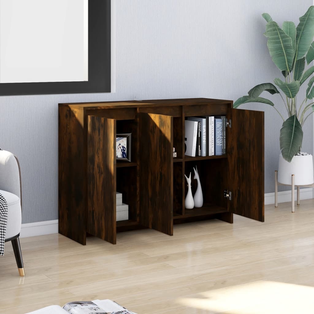 Credenza Rovere Fumo 102x33x75 cm in Truciolato cod mxl 8970