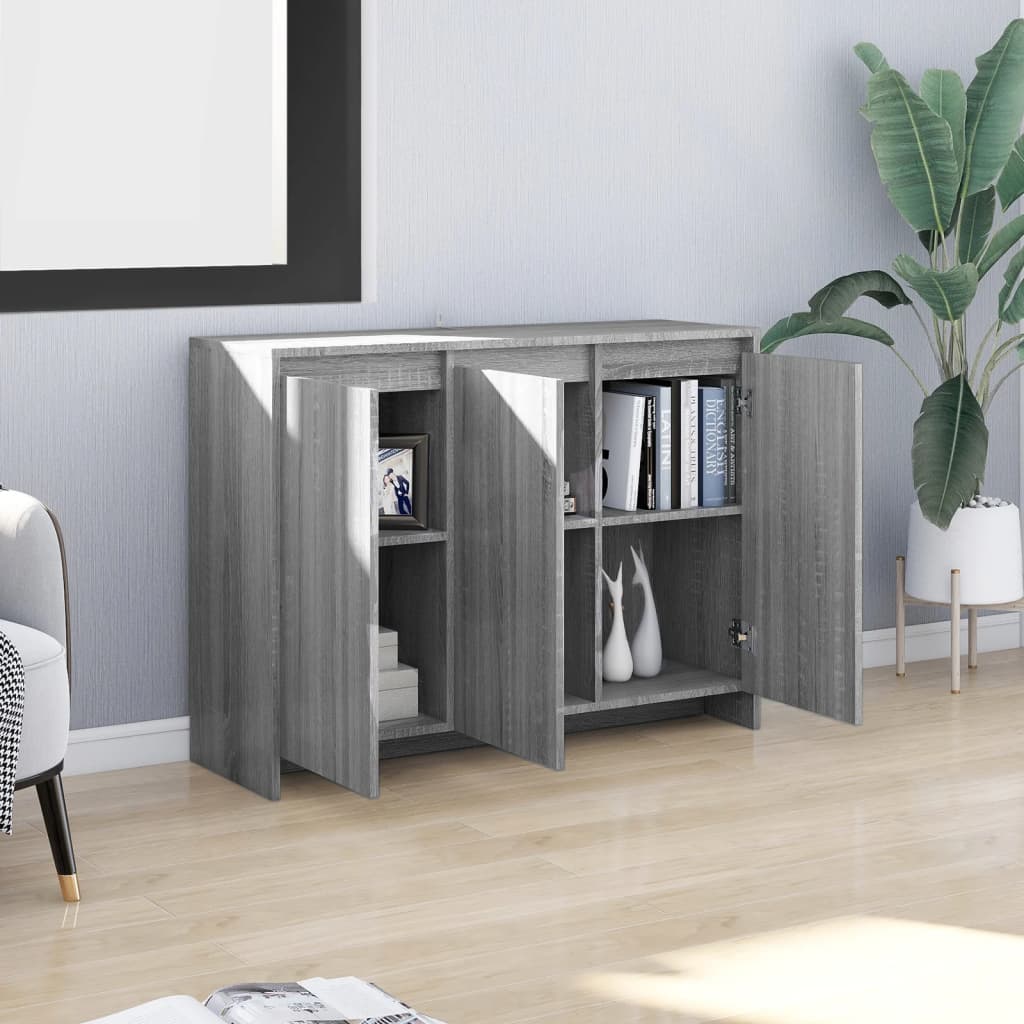 Credenza Grigio Sonoma 102x33x75 cm in Truciolato cod mxl 6559