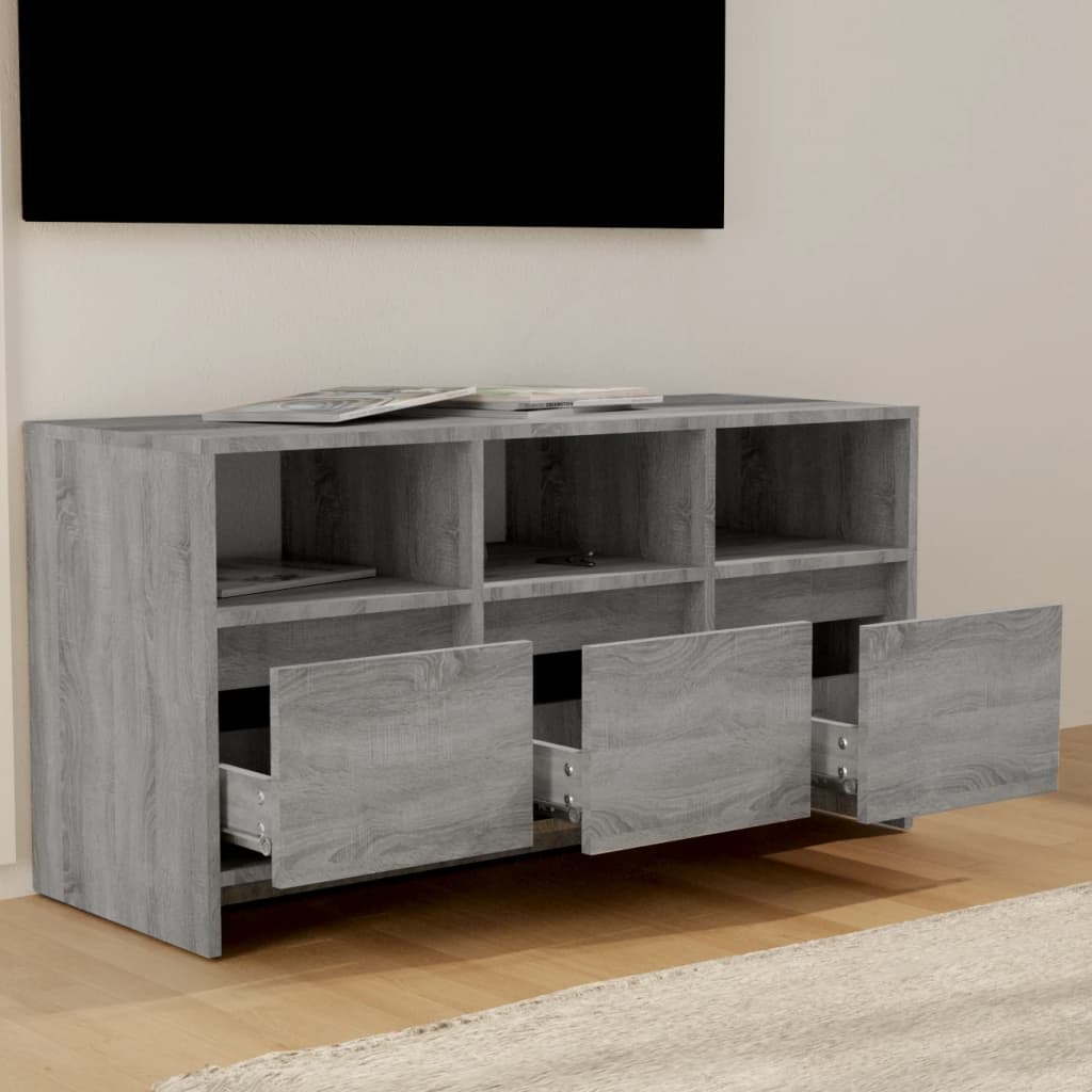 Mobile Porta TV Grigio Sonoma 102x37,5x52,5 cm in Truciolato cod mxl 25359