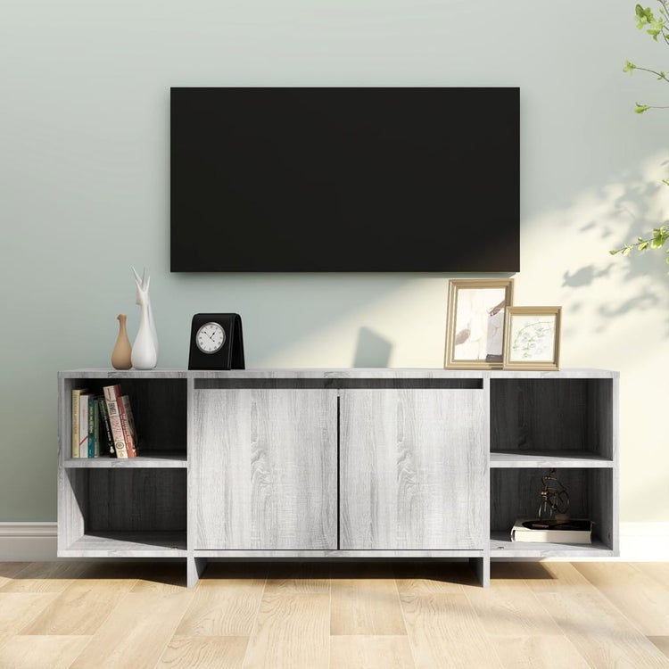 Mobile Porta TV Grigio Sonoma 130x35x50 cm in Truciolato 813054