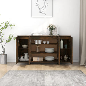 Credenza Rovere Fumo 135x41x75 cm in Truciolato cod mxl 24344