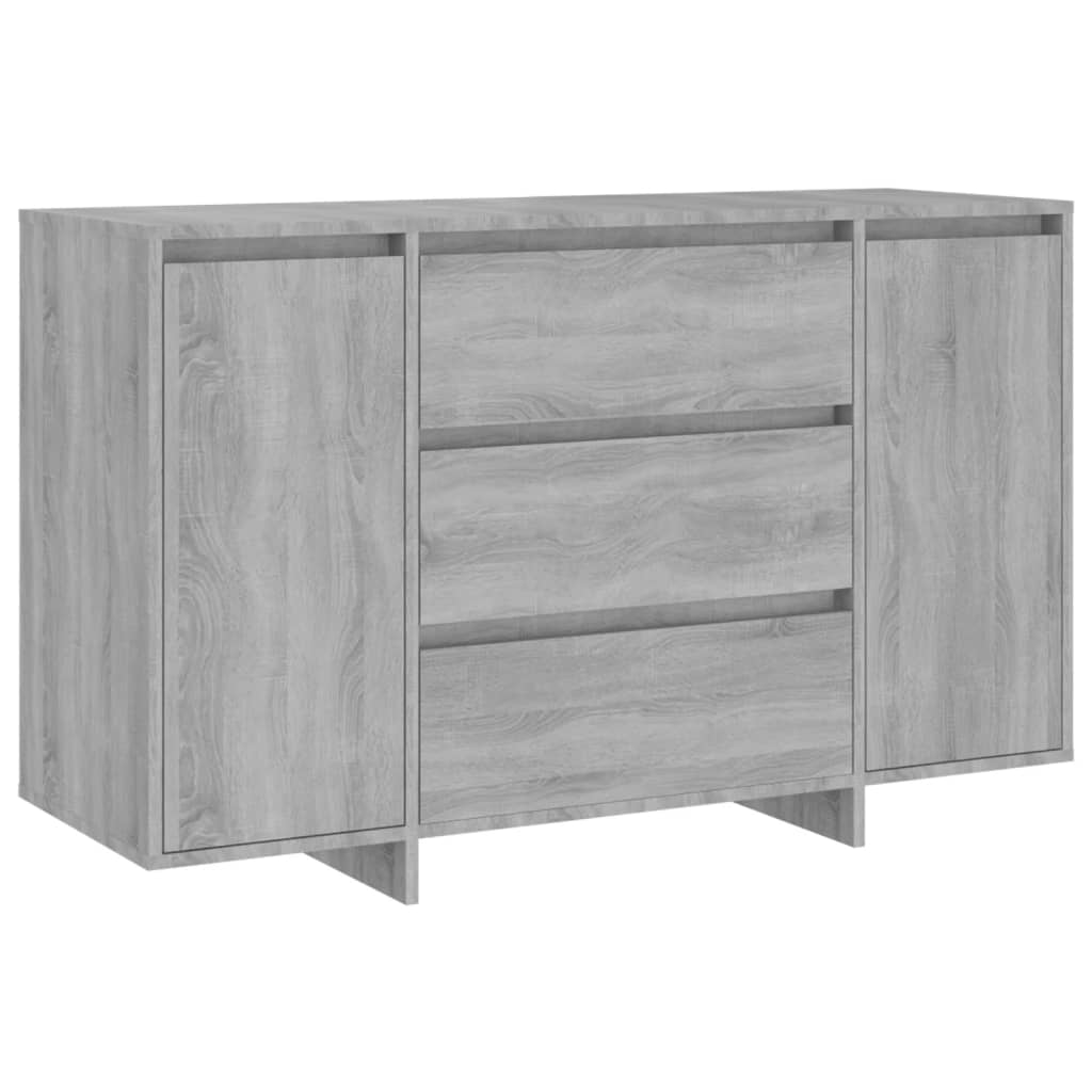 Credenza con 3 Cassetti Grigio Sonoma 120x41x75cm in Truciolato