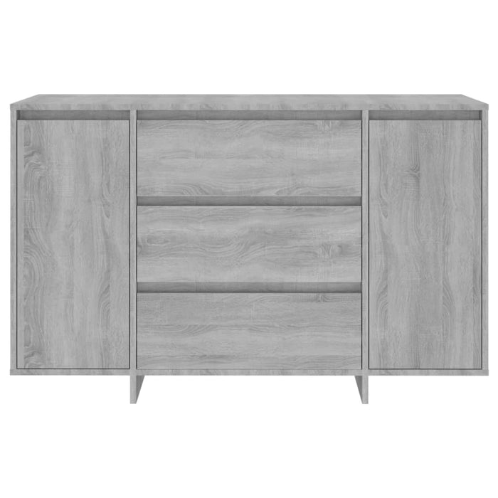 Credenza con 3 Cassetti Grigio Sonoma 120x41x75cm in Truciolato