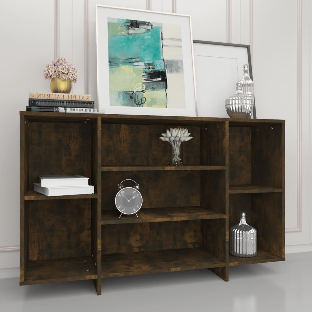 Credenza Rovere Fumo 120x30x75 cm in Truciolato 813065