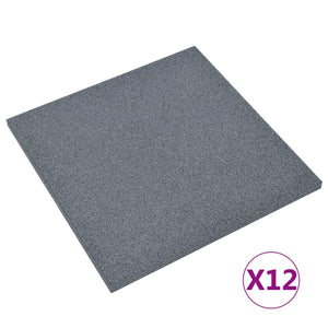 Piastrelle Anticaduta 12 pz in Gomma 50x50x3 cm Grigie