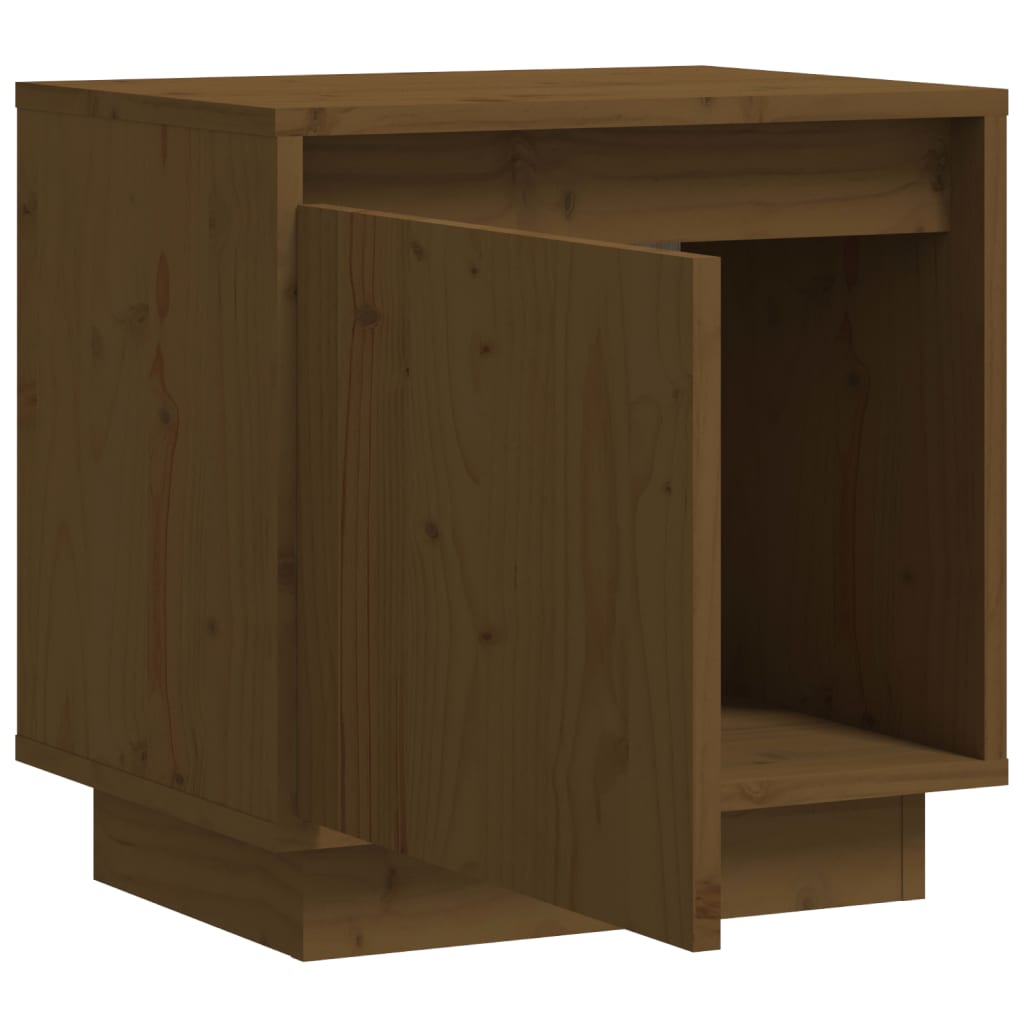 Comodini 2 pz Miele 40x30x40 cm in Legno Massello di Pino cod mxl 30806