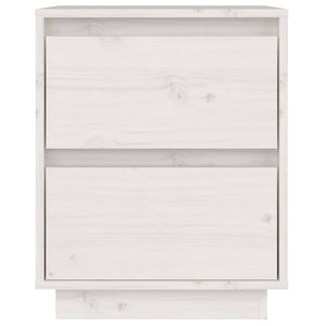 Comodini 2 pz Bianchi 40x35x50 cm in Legno Massello di Pino cod mxl 52732